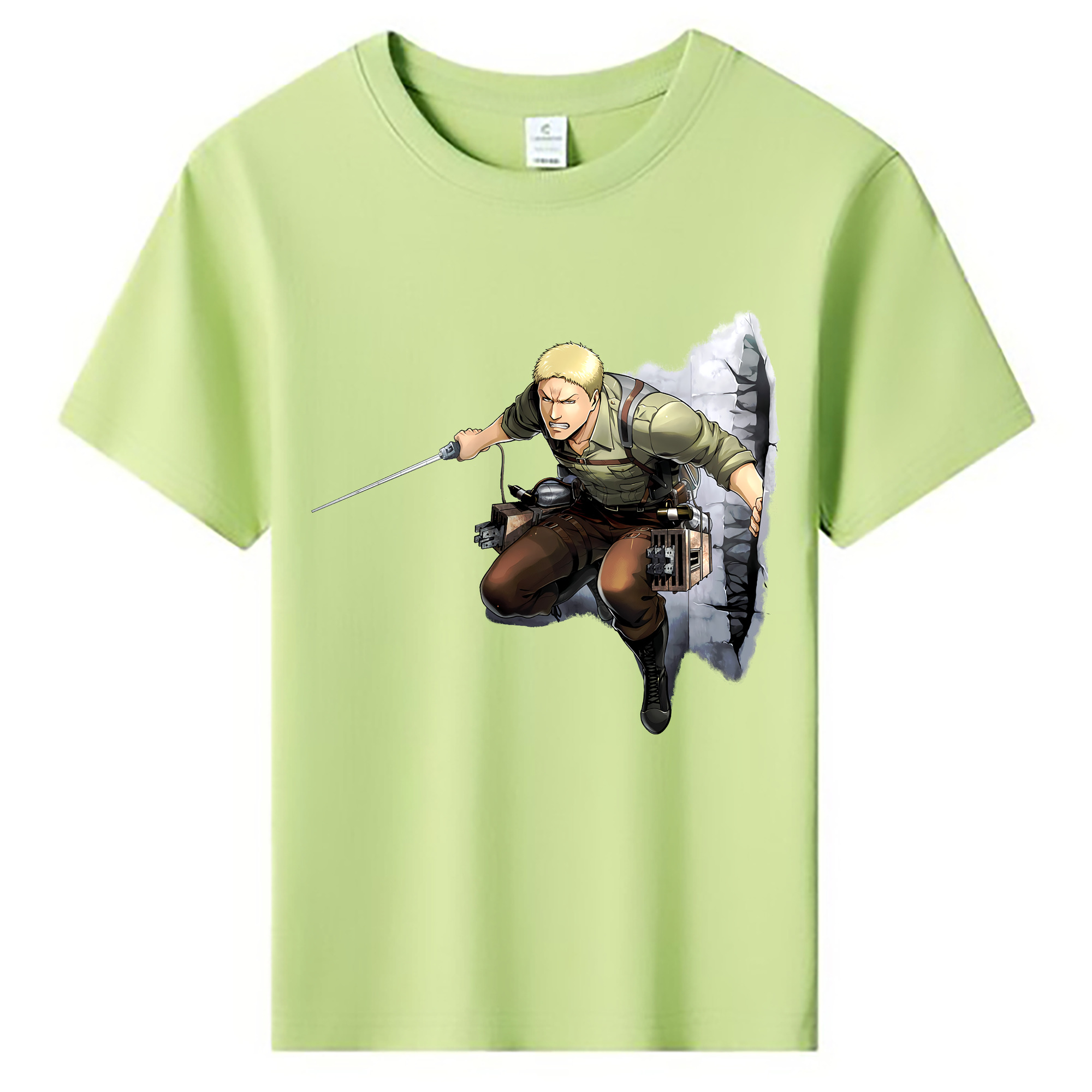 （画像用） 進撃の巨人 ライナー・ブラウン Attack on Titan Reiner Braun 綿100％キッズTシャツ（フロントプリント）